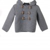 Abrigo para bebé de lana con capucha