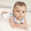 Ranita para bebé de lino marfil