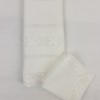 Pack of christening, towel and scarf cenefa lace